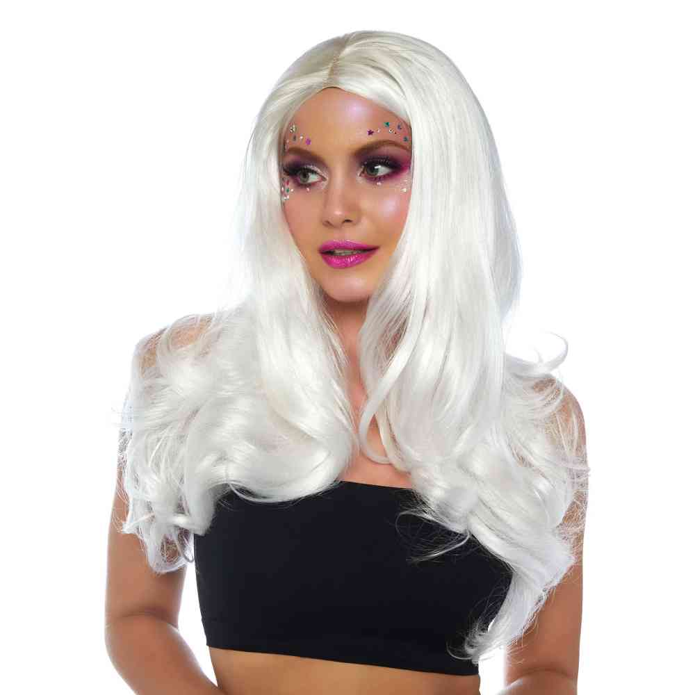 Leg Avenue - Long Wavy Perücke - Weiß